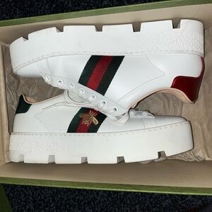 Gucci Ace platform sneakers worn once
